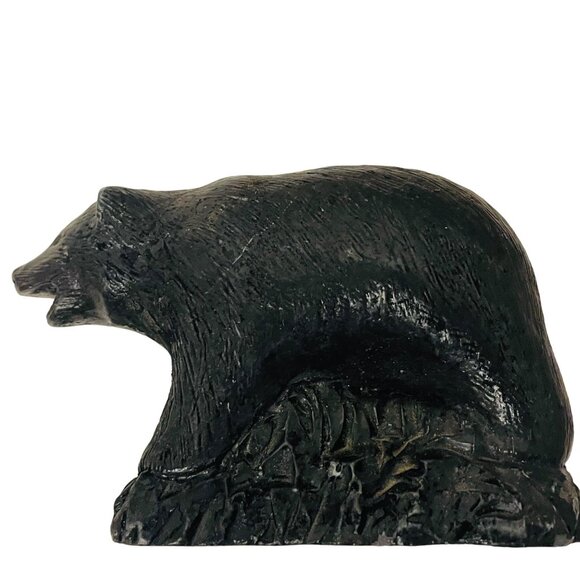 A Wolf Original Hand Made In Canada Bear Sculpture 4 1/2" x 3 1/2" - Picture 6 of 8